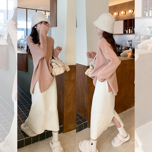 【韩系画报】4色毛织半裙 商品图3