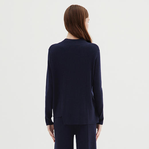 EITIE爱特爱冬季新款时尚气质半高领简约纯色针织衫上衣7201907 商品图10