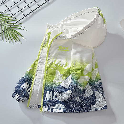 春秋季儿童冲锋衣连帽外套 中大童男童女童夹克外套 商品图4