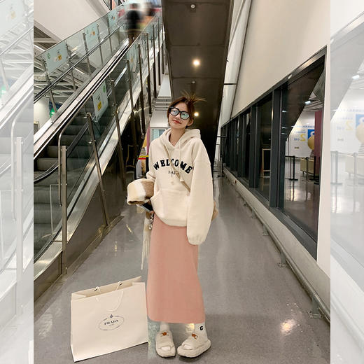 【韩系画报】4色毛织半裙 商品图2