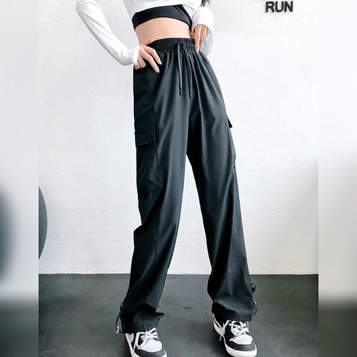 【限时秒】YOGACODE【火树银花系列】高腰宽松显瘦健身抽绳运动裤YCDSP620 商品图1