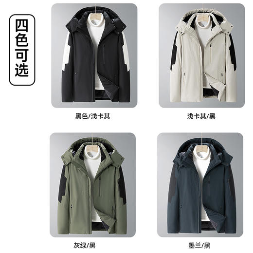 【新款DTH】大依优型大码连帽羽绒服保暖加厚加肥加大上衣男士冬季外套胖子 商品图1