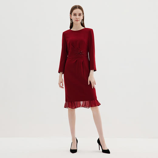 EITIE爱特爱冬季新款气质大方连衣裙礼服7277902 商品图9