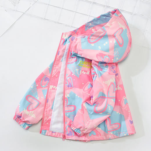 春秋季儿童冲锋衣连帽外套 中大童男童女童夹克外套 商品图10