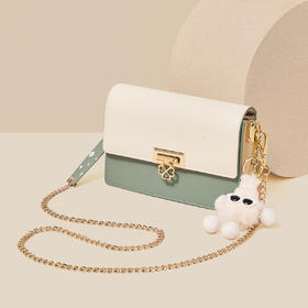 Safiya/索菲娅2023新款女软皮小方包单肩包通勤感小包SF997013Y