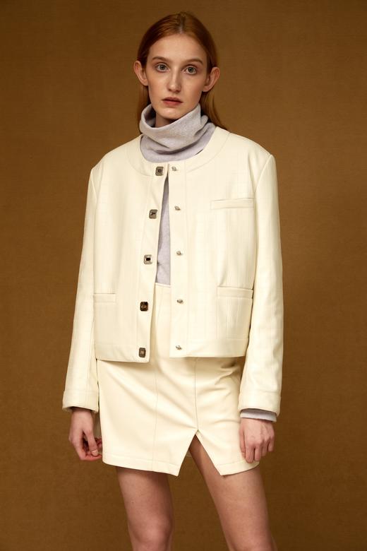 开衩皮短裙 商品图4