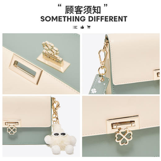 Safiya/索菲娅2023新款女软皮小方包单肩包通勤感小包SF997013Y 商品图2