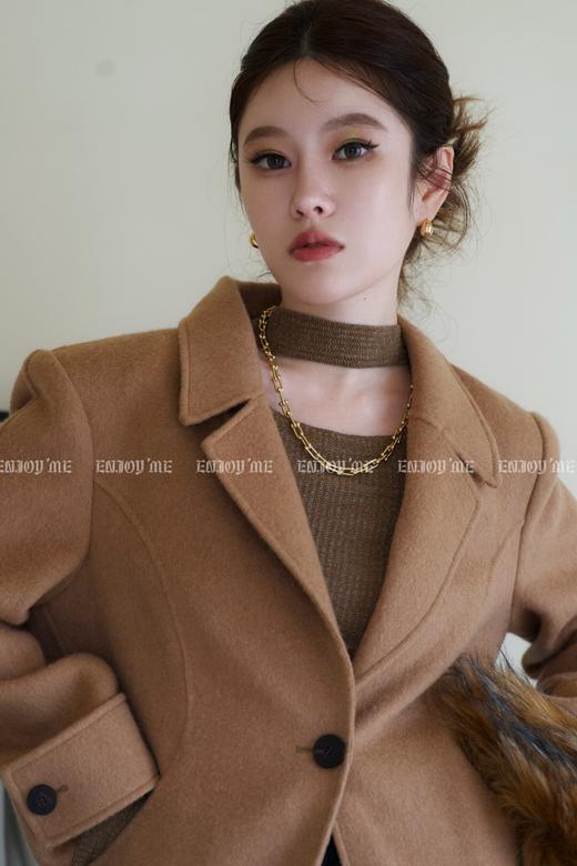 冬季自然奢绒-驼绒收腰大衣 154401931 商品图5