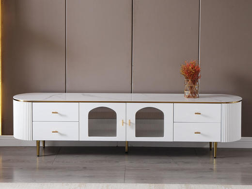 宜臣家具现代简约 电视柜岩板+E1级中纤板+不锈钢[免费送装，偏远地区除外] 商品图0