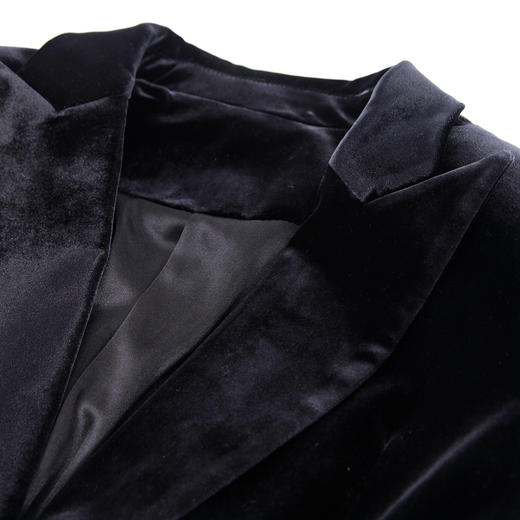 NG117斯尔丽2023秋季新款合体修身金丝绒西装外套 商品图4