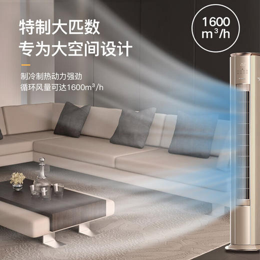 格力/空调/KFR-100LW/(10583)FNhEa-B3(WIFI)(奢华金)/冷静尊 4匹柜机 立柜式空调 新能效变频冷暖两用 商品图6