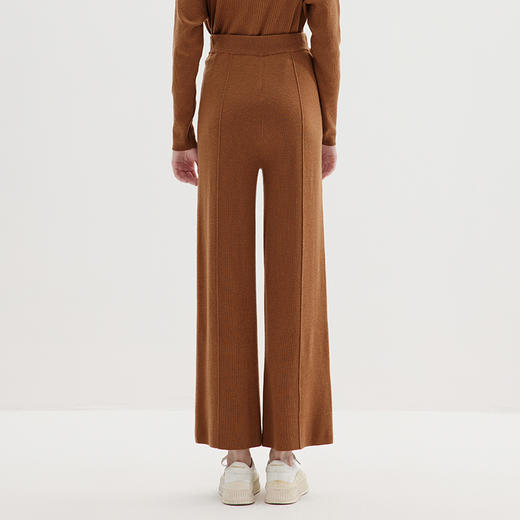 EITIE爱特爱冬季新款女装宽松休闲裤女简约气质针织阔腿裤7201910 商品图10