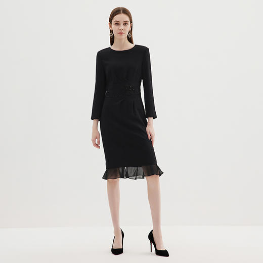 EITIE爱特爱冬季新款气质大方连衣裙礼服7277902 商品图4