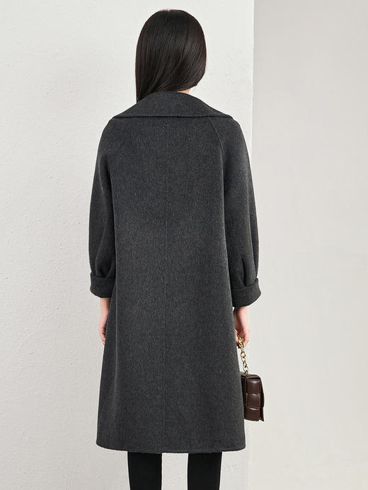 秋冬新款，牛角扣羊毛大衣长款保暖美拉德外套女装WLZD-23231106 商品图1