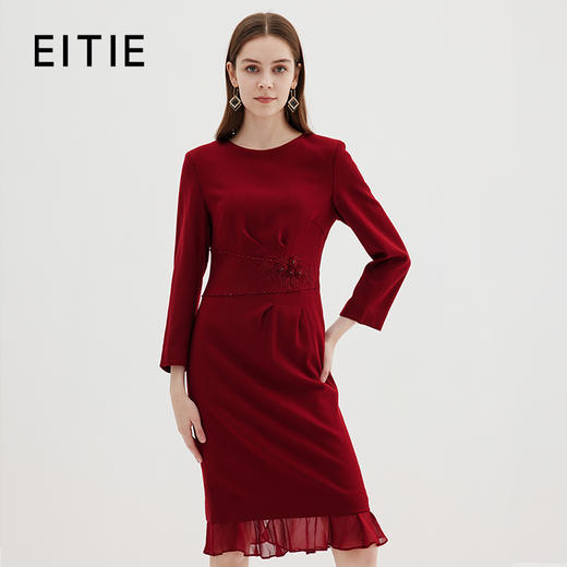EITIE爱特爱冬季新款气质大方连衣裙礼服7277902 商品图1