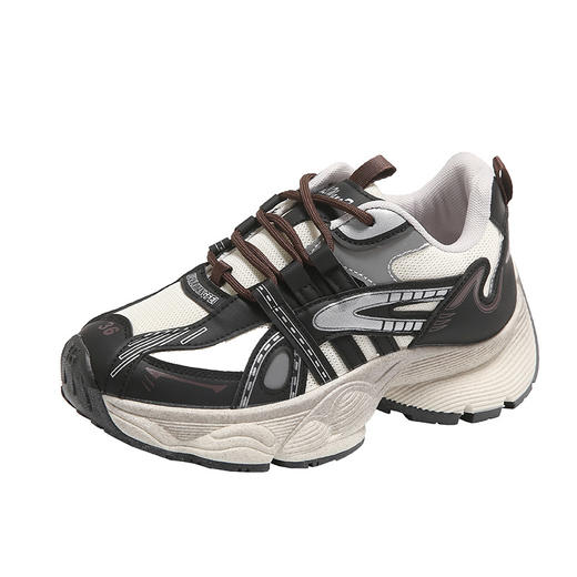 「三款配色！韩版老爹鞋」新款女2023秋季学生运动跑步厚底休闲鞋 商品图4