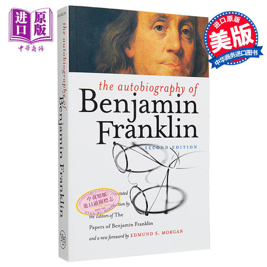 预售 【中商原版】本杰明 富兰克林的自传 根据原始手稿 附有注释 英文原版 The Autobiography of Benjamin Franklin 商品图0