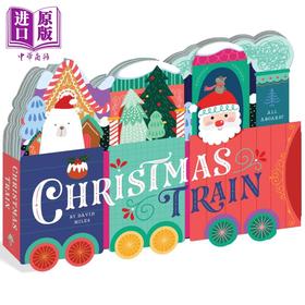 【中商原版】异形书 圣诞火车 Christmas Train 英文原版 儿童纸板书 早教认知 低幼童书绘本 进口儿童读物 圣诞节节日主题