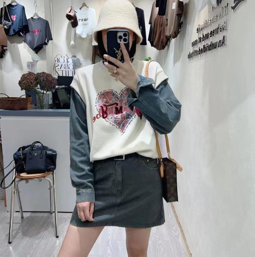 女爱心拼接卫衣9866 商品图2