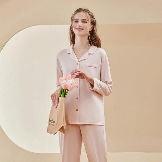 弹力莫代尔棉家居服套装 又弹又柔 兰精莫代尔 优质新疆长绒棉 柔感家居服套装 柔软垂坠 高弹不紧绷 商品图3