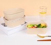 牛皮纸长方盒带盖  880ml  一次性饭盒餐盒外卖打包盒子寿司盒沙拉碗水果野餐盒便当盒 商品缩略图1
