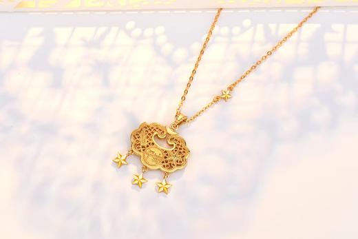 特色纯银亲子款橄榄枝平安锁 商品图8