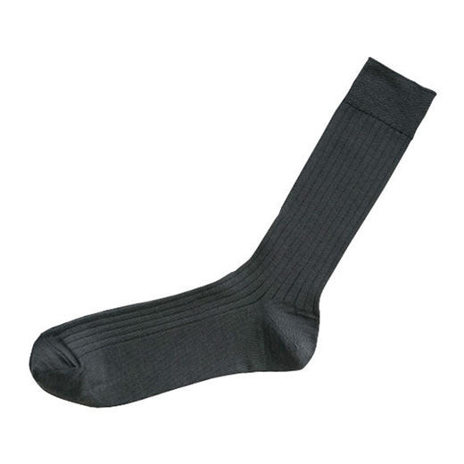 NISHIGUCHI Silk Cotton Ribbed Socks 男款丝绵螺纹长筒袜子 商品图4