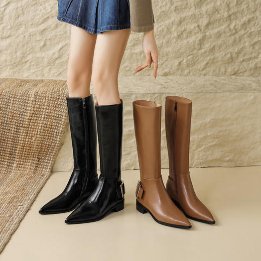 贵气优雅，尖头骑士靴HB-Z979 商品图2