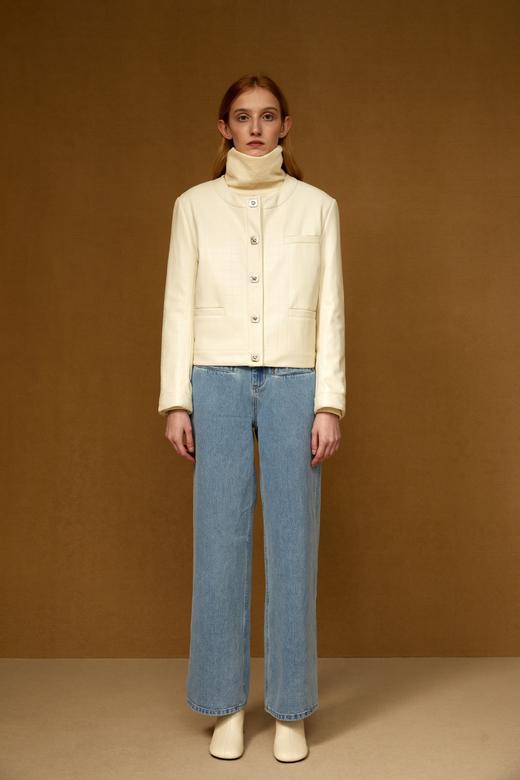 格纹皮小香外套 商品图2