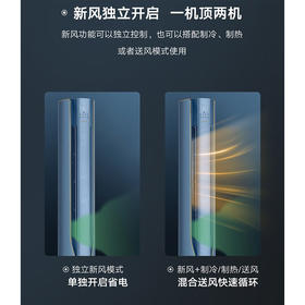 格力/空调/KFR-72LW/(72586)FNhAa-B1(WIFI)(含管(苍穹蓝)/臻清新 含管 新1级变频冷暖 双翼环抱式送风 超大广角送风 格力圆柱式空调柜机 门店同款 【3匹】