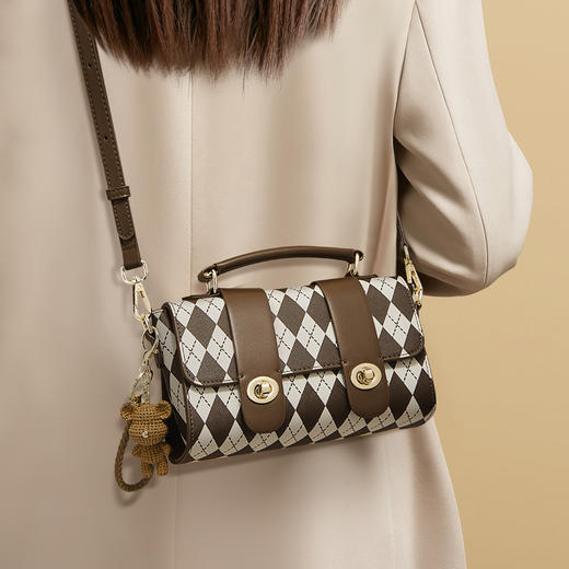 Safiya/索菲娅2023新款小方包手机女士手提包单肩斜挎女包SF9161020Y 商品图1