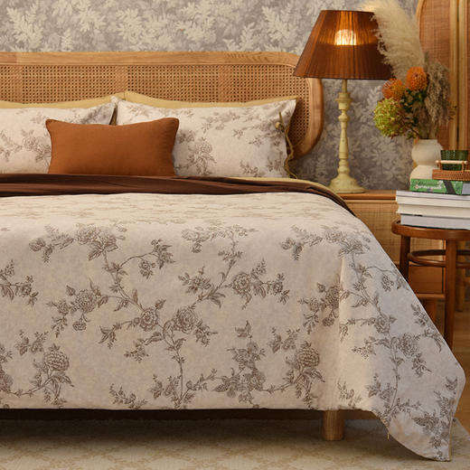 蔷薇之舞四件套全棉纯棉床单被罩枕头床品轻奢高级感 商品图0