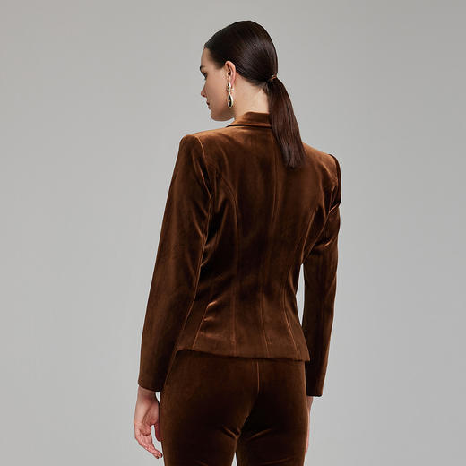 NG118斯尔丽2023秋季新款合体修身金丝绒外套 商品图1