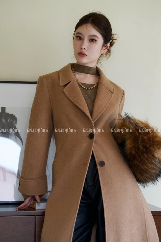 冬季自然奢绒-驼绒收腰大衣 154401931 商品图4