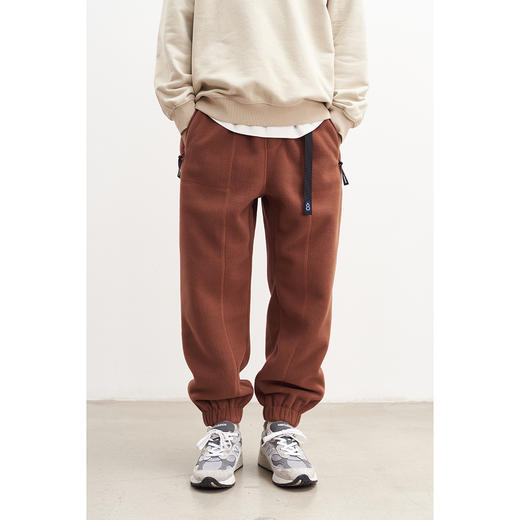 吃茶去chichaqu山系抓绒卡扣摇粒绒长裤 商品图3