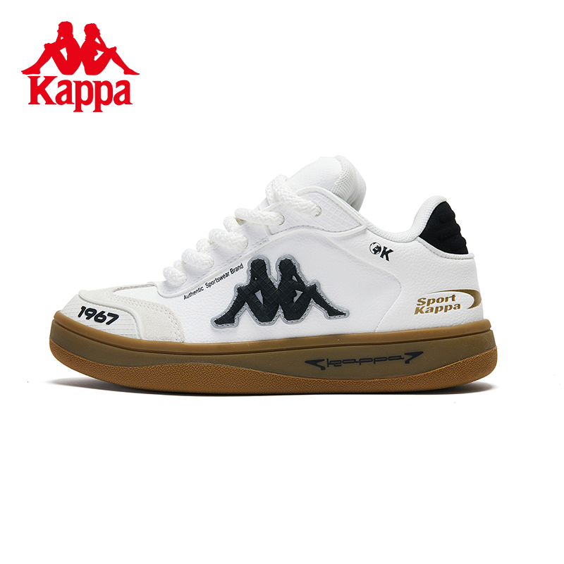 Kappa卡帕复古运动板鞋男女低帮休闲鞋潮流拼接小白鞋K0DZ5CC02F