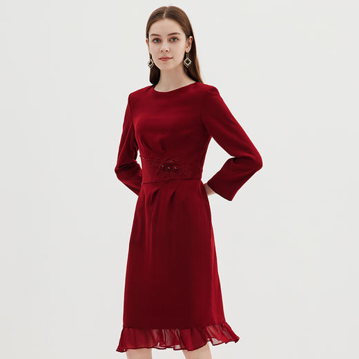 EITIE爱特爱冬季新款气质大方连衣裙礼服7277902 商品图7