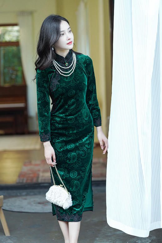 逸红颜明月优选#小高定系列『绿宝石』知否知否，应是绿肥红瘦！贵气古典美学穿搭！ 商品图10