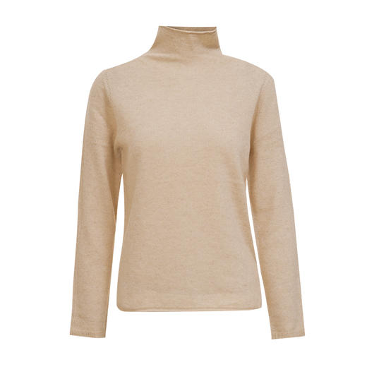 EITIE爱特爱冬季新款100%山羊绒舒适保暖高领套头纯色显瘦针织衫7201906 商品图10