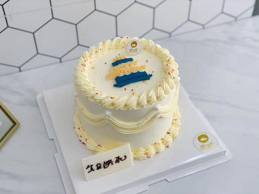happy birthday&纯白裱花蛋糕 商品图2