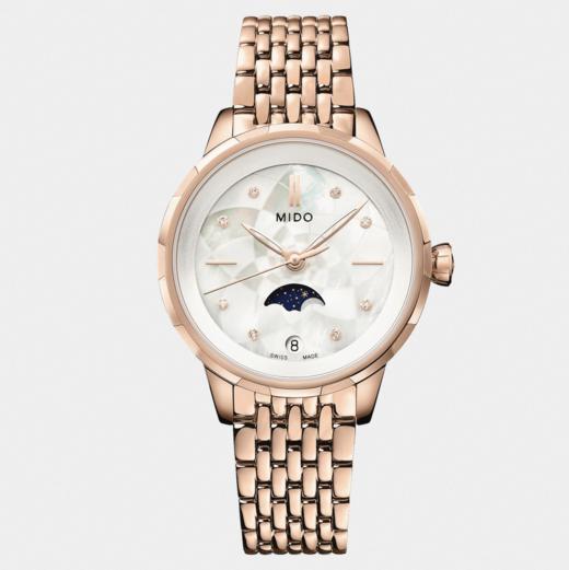 美度 MIDO 花淅系列月相腕表-柔美金 M043.023.33.106.00 商品图0