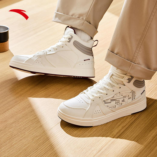 【39、40断码】安踏街顽SE丨高帮板鞋男鞋2023秋季新款厚底复古运动鞋112348058【库存有限，如无货将做退款，介意慎拍！】 商品图2