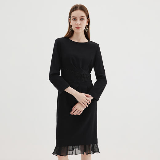 EITIE爱特爱冬季新款气质大方连衣裙礼服7277902 商品图3