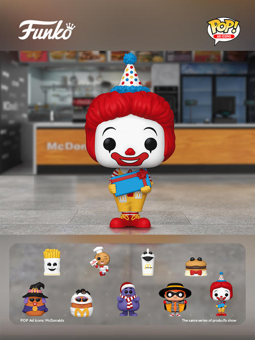 Funko POP Ad Icons Birthday Ronald麦当劳生日麦当劳叔叔公仔手办摆件 73415 商品图1