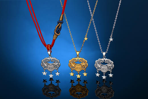 特色纯银亲子款橄榄枝平安锁 商品图0