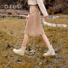 Dfuse迪芙斯冬季新款油皮厚底短靴闪钻系带马丁靴DF34116051 商品缩略图9
