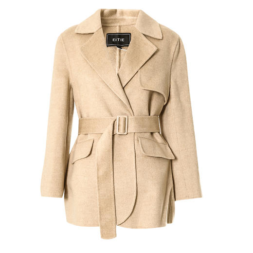 EITIE爱特爱冬季新款气质大气显瘦系带大衣外套女7214916 商品图5