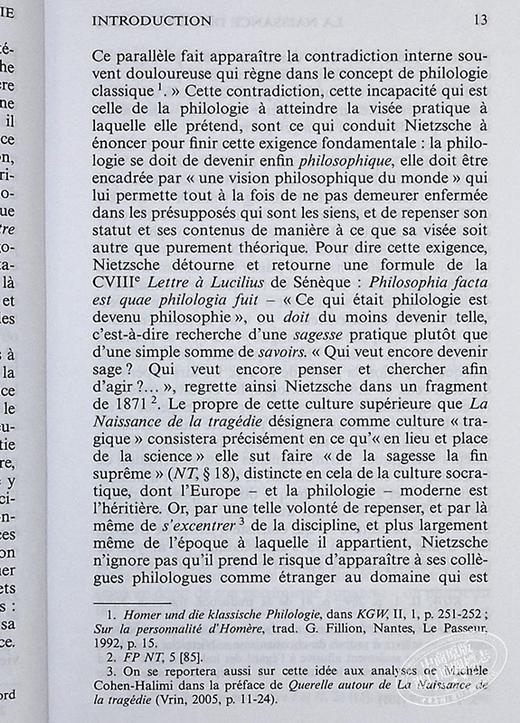 【中商原版】尼采 悲剧的诞生 La Naissance de la tragedie 法文原版 Friedrich Nietzsche 商品图5