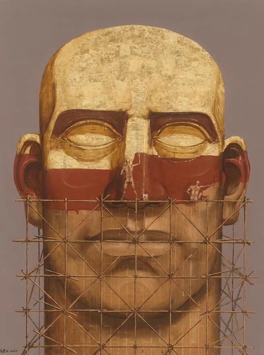 不仁斋薛继业油画作品连框复制版画 商品图0