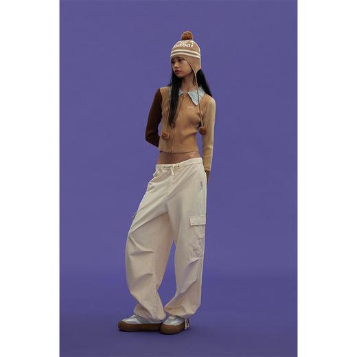 GOODBAI GOODEES刺绣logo拼色修身翻领针织开衫 商品图0